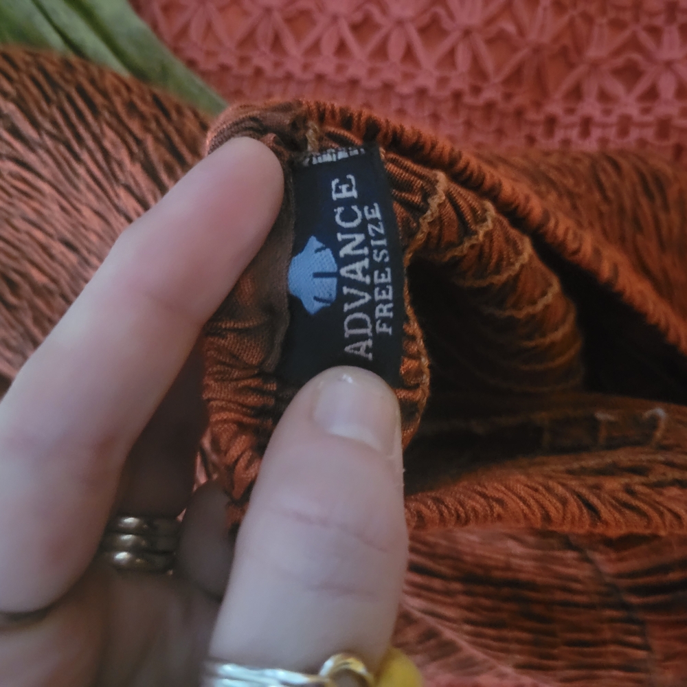 Advance Freesize Orange Textured Fabric